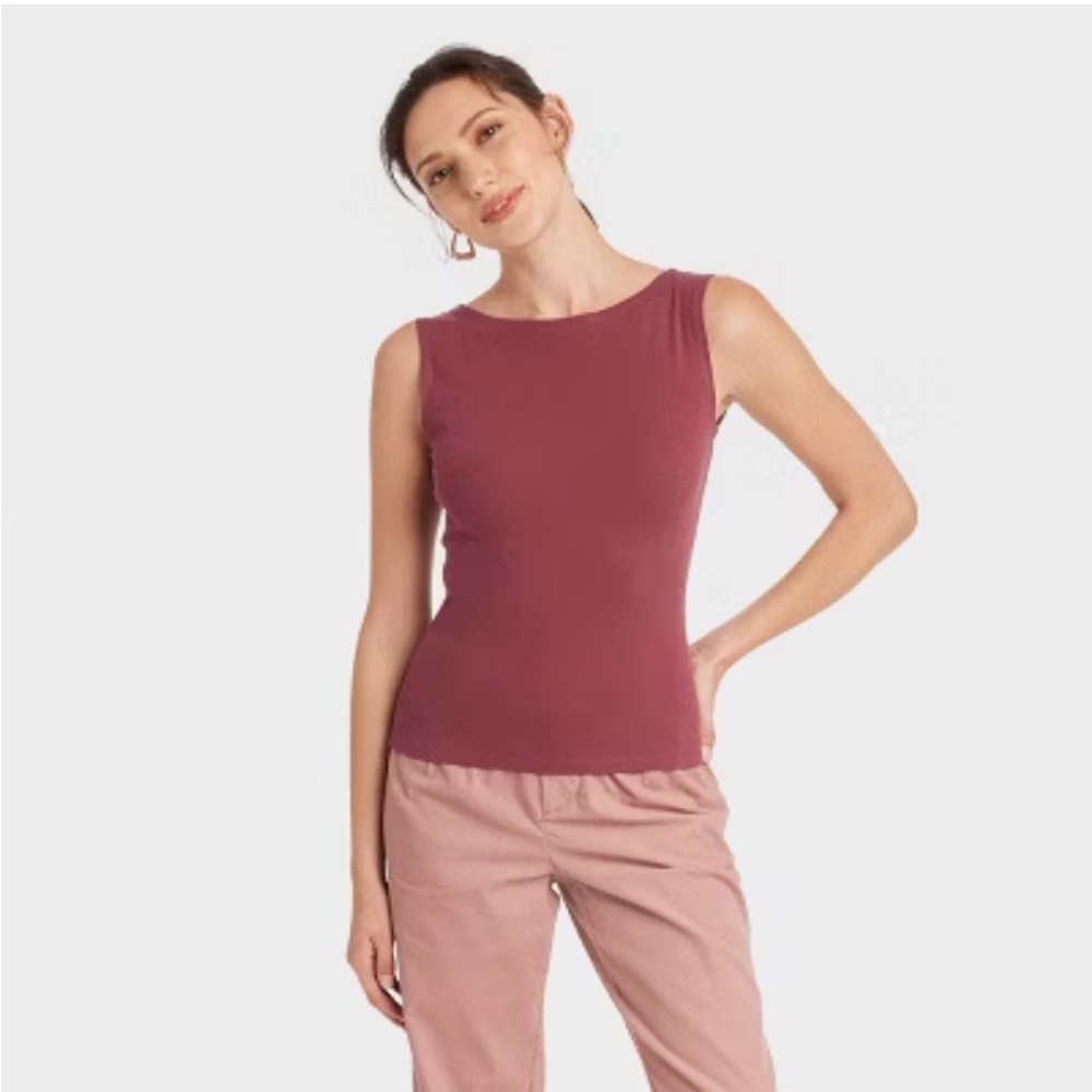 Universal Thread Fitted Sleeveless Tank Top Purple - Picture 5 of 5